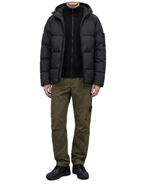 Piumino con cappuccio navy Stone Island | L2S15 4100037 S0A23V0020 NAVY BLUE